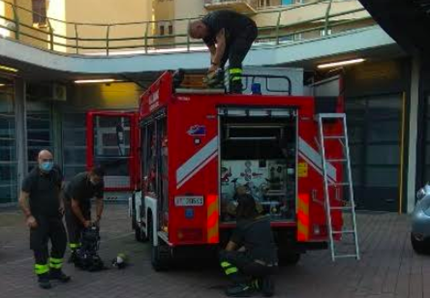 Gatto bloccato su una trave a 6 metri d’altezza